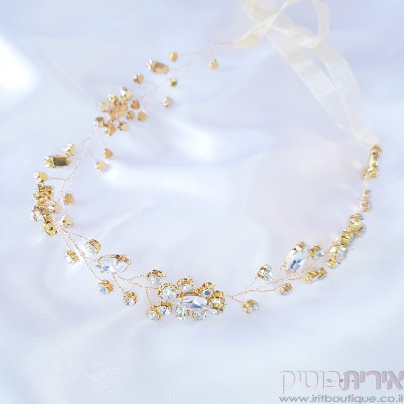 נזר כלה לחינה זהב למצח - Image 5