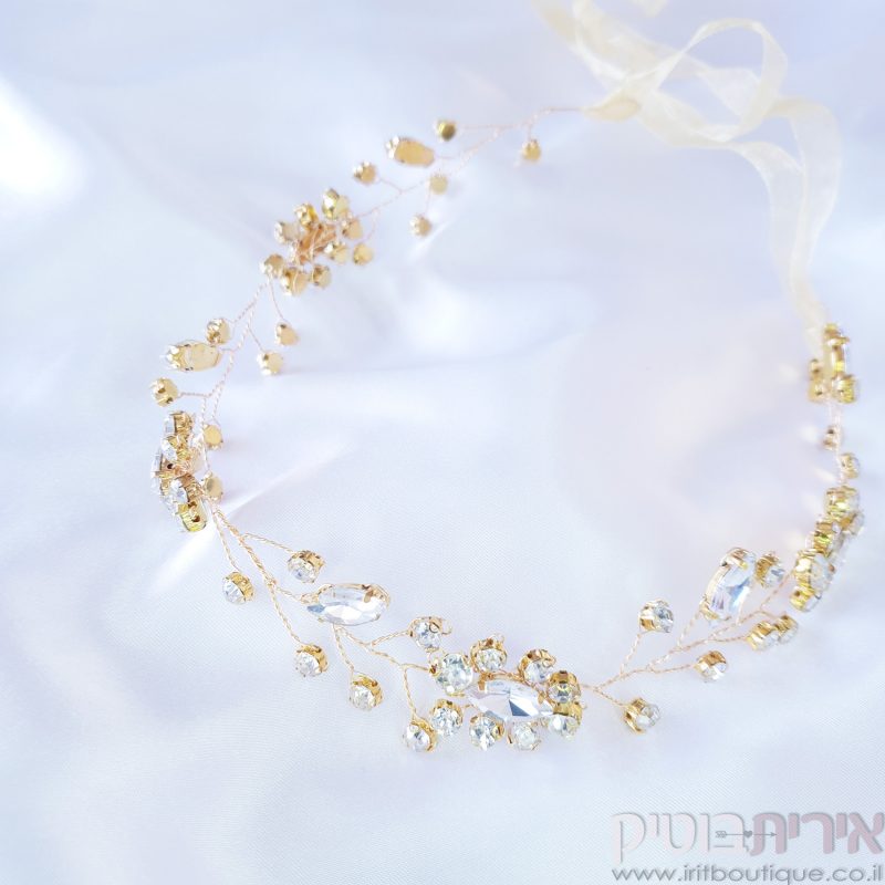 נזר כלה לחינה זהב למצח - Image 4