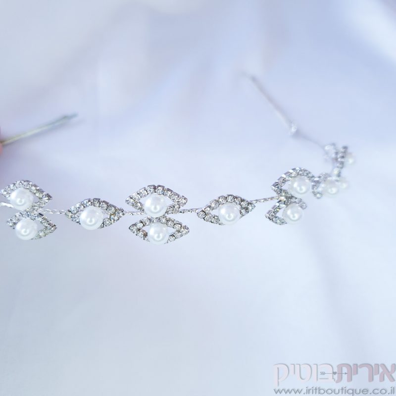 נזר לשיער בצורת עין - פנינים