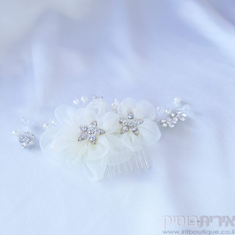 מסרקיה לשיער פרחי משי - Image 3