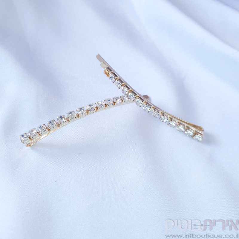 זוג סיכות ראש משובצות