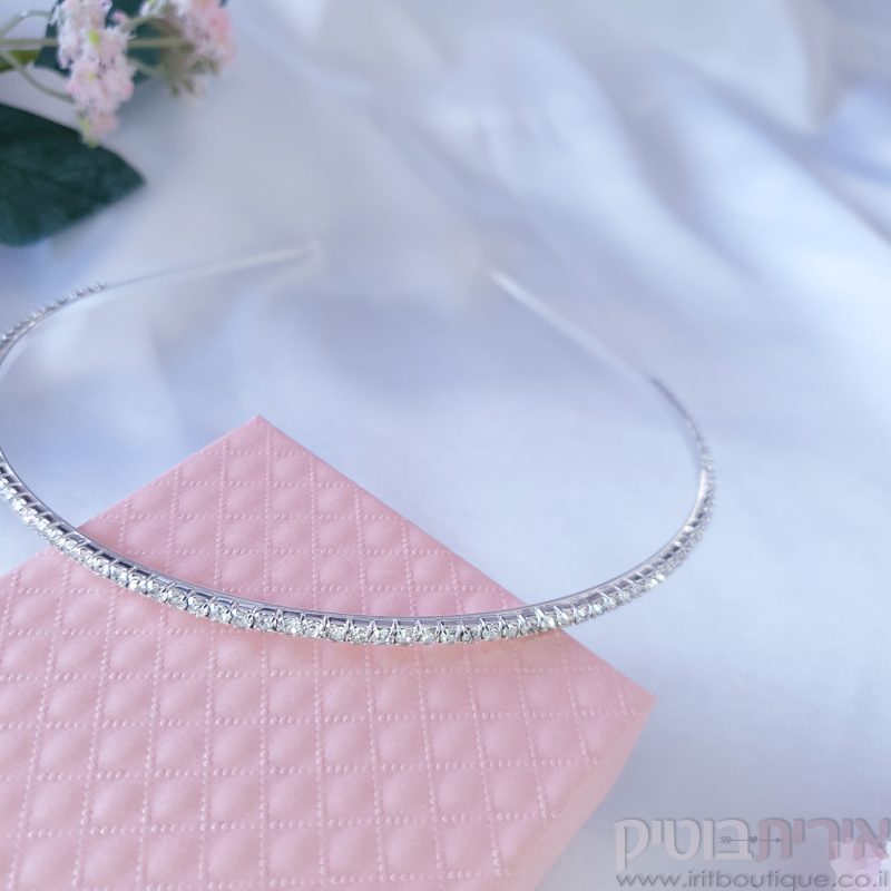 קשת עדינה לשיער משובצת - דגם דק - Image 5