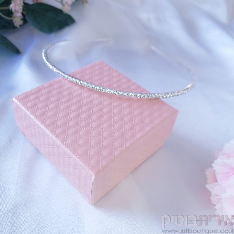 קשת עדינה לשיער משובצת - דגם דק - Image 6