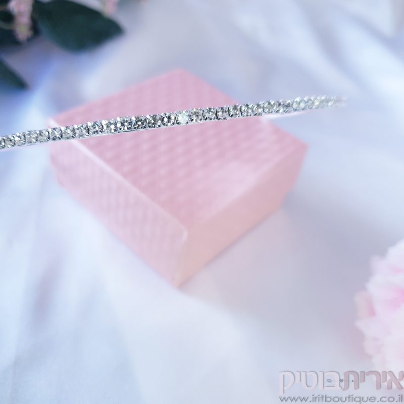 קשת עדינה לשיער משובצת - דגם דק - Image 4