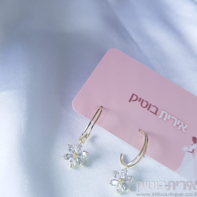 עגילי כלה עדינים ציפוי גולד - Image 7
