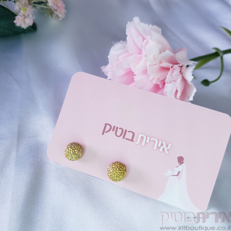 עגיל דיסקו מוזהב - Image 2