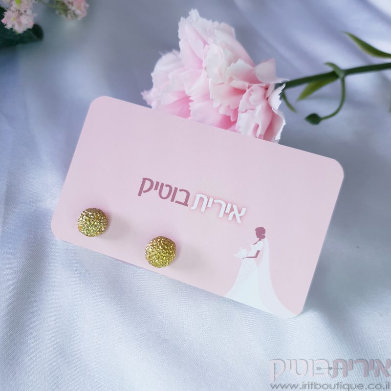 עגיל דיסקו מוזהב - Image 3