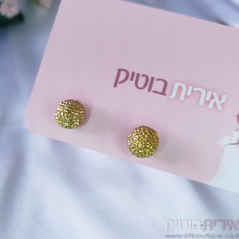 עגיל דיסקו צבע זהב