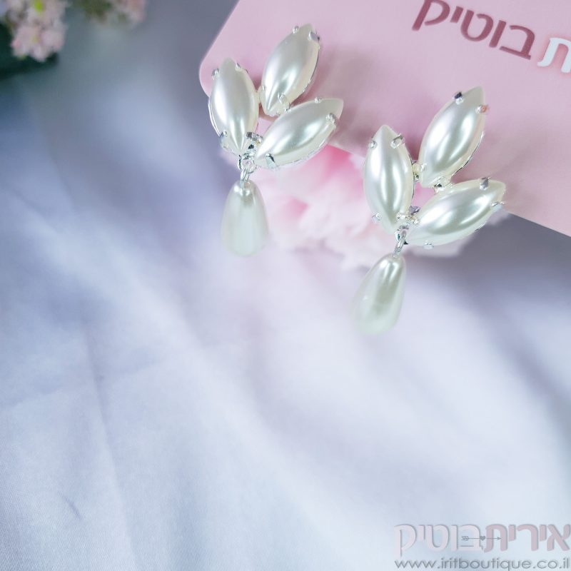 עגילי פנינה דגם מלאני - Image 5