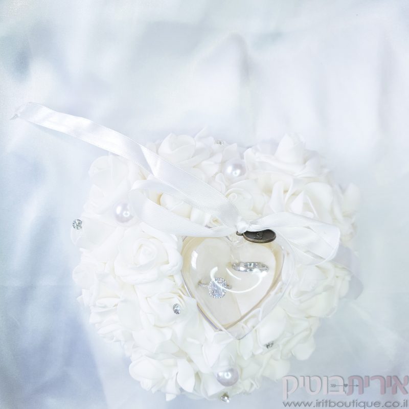 כרית שושבינה גדולה יוקרתית עם קופסת טבעות - Image 5