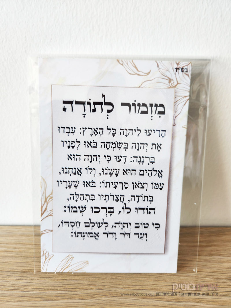 מזמור לתודה קטן